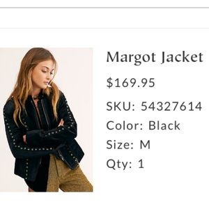 Free People velvet Jacket